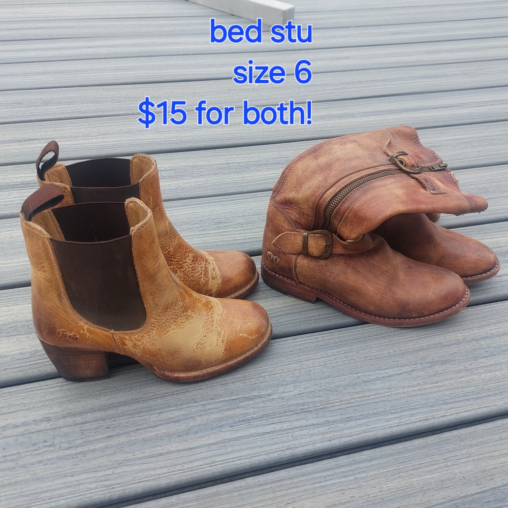 BED|STU Tan and Brown Leather Boots